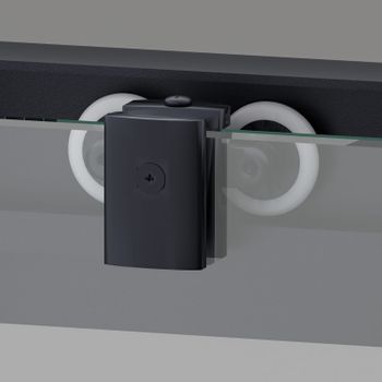 Душевая дверь INRAIN VIN-016 / 140х195 / Чёрный / Матовое / 6 мм — фото 4, Раздвижные душевые двери