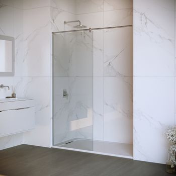 Душевая перегородка  80*195 RGW WA-034 Хром/Матовое/8 мм (Easy) — фото 1, Душевые перегородки