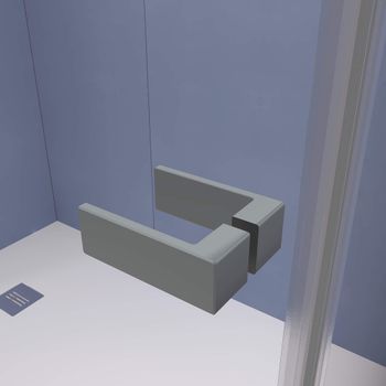 Душевой уголок 150*100*200 RGW SV-040-Gr Прямоуг./Серый/Матовое/8 мм (2 уп.) — фото 4, Прямоугольные душевые уголки