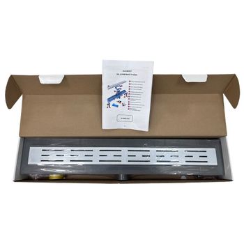 Душевой лоток Drain Leo-10-80 прямой 800 хром Ø 40 мм на ножках — фото 6, Душевые лотки