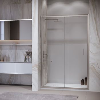 Душевая дверь 100*190 RGW PA-21 Хром/Прозрачное/5 мм (Easy) — фото 2, Раздвижные душевые двери