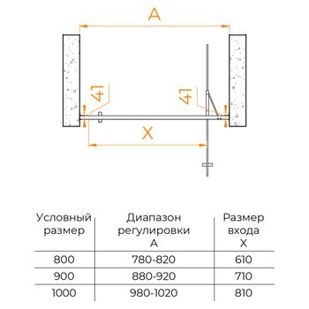 Душевая дверь  80*195 RGW SV-05-B Чёрный/Black Smart Line/8 мм (Easy) — фото 7, Складные душевые двери