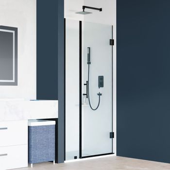 Душевая дверь INRAIN MIT-012 / 120х195 / Чёрный / Прозрачное / 8 мм — фото 1, Распашные душевые двери