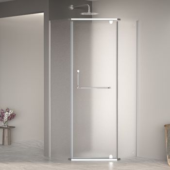 Душевой уголок  80*80*195 RGW PA-081 Трапеция/Хром/Матовое/6 мм (Easy) — фото 1, Душевые уголки трапеция