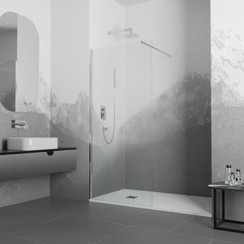 Душевая перегородка  80*195 RGW WA-01 Хром/Прозрачное/10 мм (Easy) — фото 4, Душевые перегородки