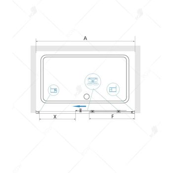 Душевая дверь 120*185 RGW CL-14-B Чёрный/Прозрачное/5 мм — фото 3, Раздвижные душевые двери
