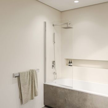 Шторка на ванну  60*150 RGW SC-009 Хром/Прозрачное/6 мм (Easy) — фото 3, Шторки для ванной распашные