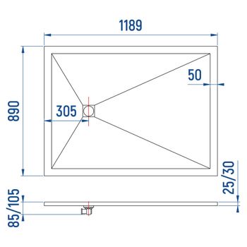 Душевой поддон IN-90120 Белый Прямоугольный 90*120 — фото 6, Душевые поддоны из искусственного камня