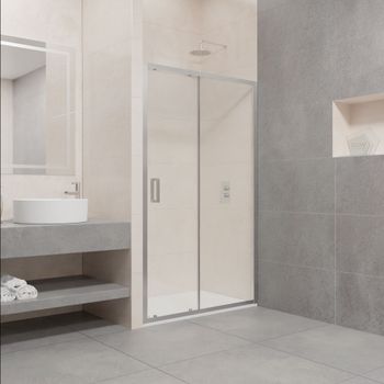 Душевая дверь 150*195 RGW PA-14 Хром/Прозрачное/6 мм (EasyClean) — фото 2, Раздвижные душевые двери