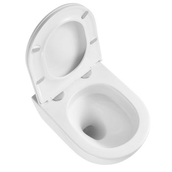 Унитаз подвесной RGW SW-44  белый  (горизонтальный выпуск, с микролифтом) — фото 4, Подвесные унитазы