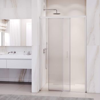 Душевая дверь 140*195 RGW PA-017 Хром/Прозрачное/6 мм (Easy) — фото 2, Раздвижные душевые двери