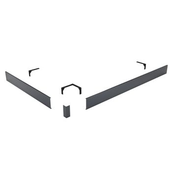 Экран для поддона INRAIN IN-21  80х160 (прямоугольник) (Графит) — фото 1, Экраны для поддонов