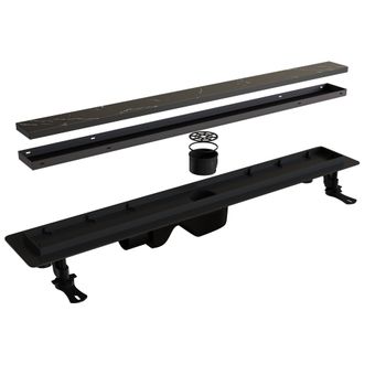 Душевой лоток прямой INRAIN SRL-31-60 600 Ø 50 мм черный — фото 5, Душевые лотки