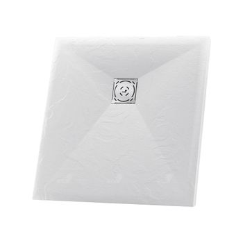 Душевой поддон 70*70*2,5 RGW ST-0070W Белый/Квадрат Ø 90 мм Каменный — фото 1, Душевые поддоны из искусственного камня