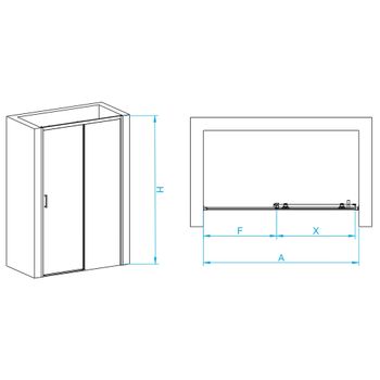 Душевая дверь 140*195 RGW PA-017 Хром/Прозрачное/6 мм (Easy) — фото 5, Раздвижные душевые двери
