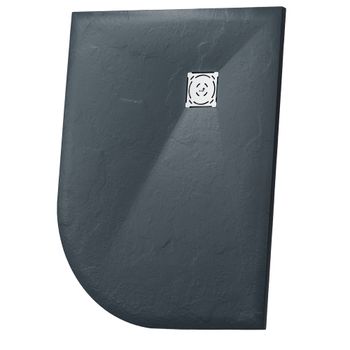 Душевой поддон IN AL-80120 графит Асимметрия 80*120(Левый) — фото 1, Душевые поддоны из искусственного камня