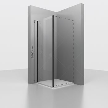 Боковая панель 100*200 RGW Z-050-3-B Чёрный/Матовое/6 мм — фото 1, Боковые стенки