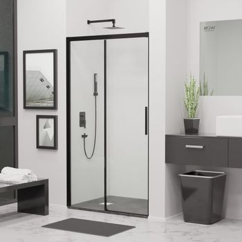 Душевая дверь 200*195 RGW LE-12-B Чёрный/Прозрачное/6 мм (Easy) — фото 2, Раздвижные душевые двери