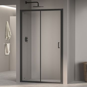 Душевая дверь 120*195 RGW PA-14 B Чёрный/Прозрачное/6 мм (EasyClean) — фото 2, Раздвижные душевые двери