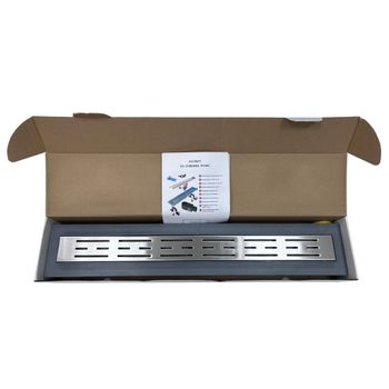 Душевой лоток Drain Leo-20-80 прямой 800 хром Ø 50 мм на ножках, сифон — фото 6, Душевые лотки