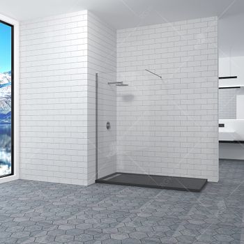 Душевая перегородка 150*195 RGW WA-010 хром/Прозрачное/8 мм — фото 2, Душевые перегородки