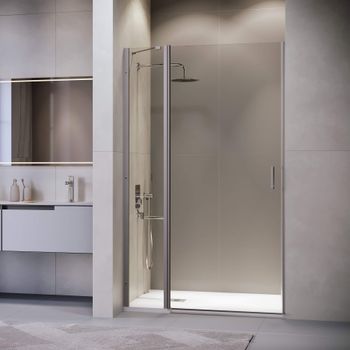 Душевая дверь 100*195 RGW LE-004-Gr Серый/Прозрачное/6 мм — фото 1, Распашные душевые двери