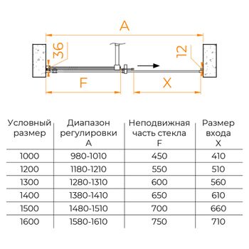 Душевая дверь 100*195 RGW TO-18 B Чёрный/Прозрачное/6 мм — фото 4, Раздвижные душевые двери