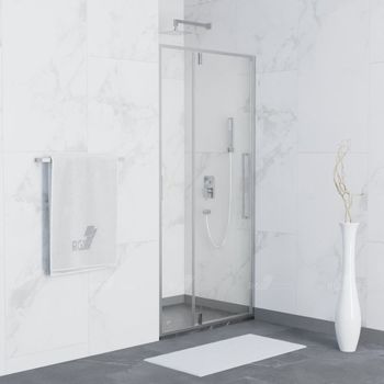 Душевая дверь 100*200 RGW SV-03 Хром/Прозрачное/6 мм — фото 2, Распашные душевые двери