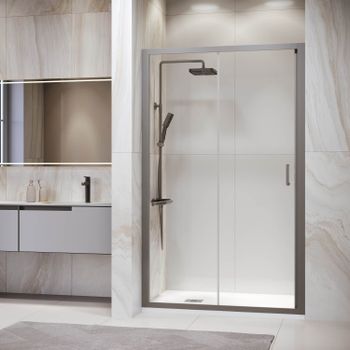 Душевая дверь 160*195 RGW PA-14 Gr Серый/Прозрачное/6 мм (EasyClean) — фото 2, Раздвижные душевые двери