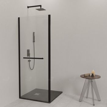 Боковая панель  80*200 RGW Z-060-3-B Чёрный/Прозрачное/6 мм (ручка) — фото 1, Боковые стенки