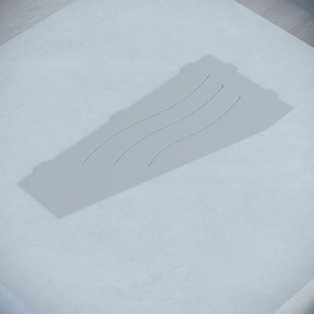 Полка RGW MT-11W/Белая Волна, металл 1,5 мм (Левая) — фото 3, Полки для ванной и душа