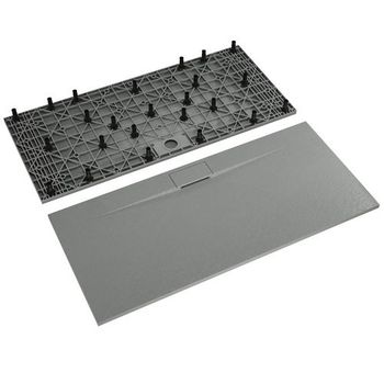 Душевой поддон 90*200*2,6 RGW TKS-209Gr Серый/Прямоуг Ø 90 мм  — фото 6, Стеклопластиковые душевые поддоны