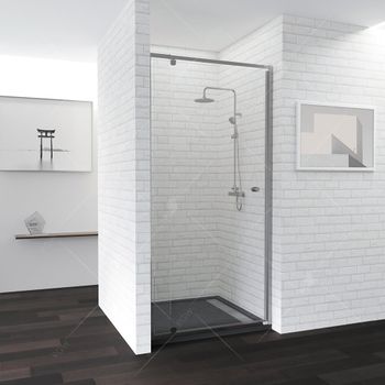 Душевая дверь 130*185 RGW PA-02 NEW Хром/Прозрачное/6 мм (EasyClean) — фото 2, Распашные душевые двери