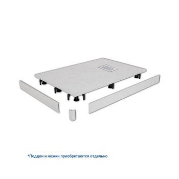 Экран для поддона INRAIN IN-21  80х100 (прямоугольник) (Белый) — фото 2, Экраны для поддонов