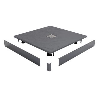 Душевой поддон  80*80*2,5 RGW ST-0088G Графит/Квадрат Ø 90 мм Каменный — фото 11, Душевые поддоны из искусственного камня