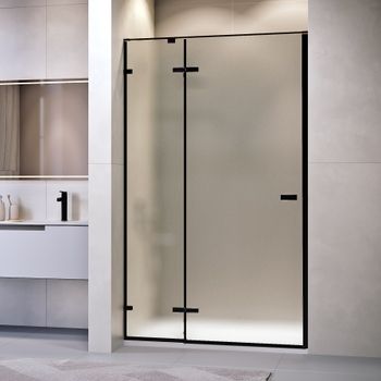 Душевая дверь 160*200 RGW SV-004-B Чёрный/Матовое/8 мм (EasyClean) — фото 1, Распашные душевые двери