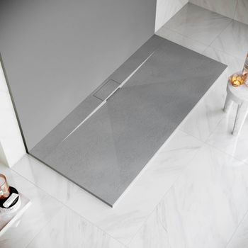 Душевой поддон 90*200*2,6 RGW TKS-209Gr Серый/Прямоуг Ø 90 мм  — фото 2, Стеклопластиковые душевые поддоны