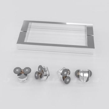 Душевая дверь 150*185 RGW CL-14 хром/Прозрачное/5 мм — фото 3, Раздвижные душевые двери