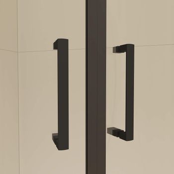 Душевой уголок  90*90*185 RGW CL-55-B Полукруг/Чёрный/Прозрачное/6 мм — фото 5, Душевые уголки четверть круга