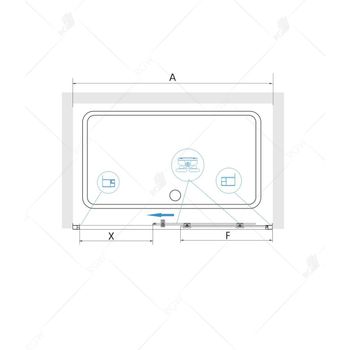 Душевая дверь 150*185 RGW CL-14 хром/Прозрачное/5 мм — фото 5, Раздвижные душевые двери