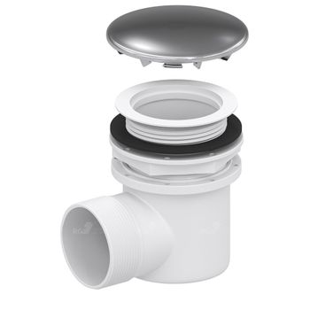 Сифон QYD-02 хром Ø 50 мм — фото 3, Сифоны для поддонов