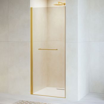 Душевая дверь  90*195 RGW PA-103-Gb Золото браш/Прозрачное/6 мм (EasyClean) — фото 2, Распашные душевые двери