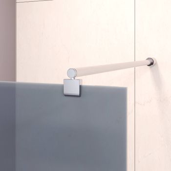 Шторка на ванну 60*150 RGW SC-051 Хром/Тонированное(серое)/8 мм (Easy) — фото 2, Неподвижные шторки для ванной