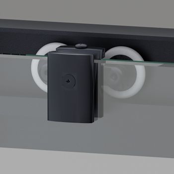 Душевая дверь INRAIN VIN-016 / 120х195 / Чёрный / Матовое / 6 мм — фото 3, Раздвижные душевые двери