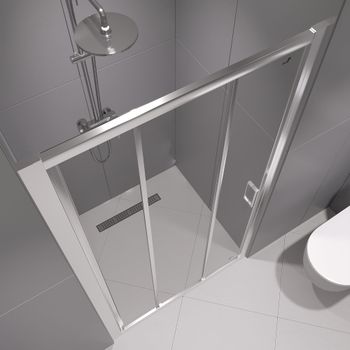 Душевая дверь  90*185 RGW CL-111 Хром/Прозрачное/4 мм — фото 6, Раздвижные душевые двери