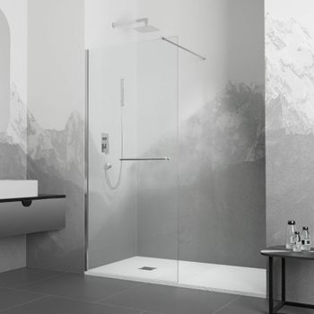 Душевая перегородка  90*195 RGW WA-040 Хром/Прозрачное/8 мм (Easy) — фото 1, Душевые перегородки