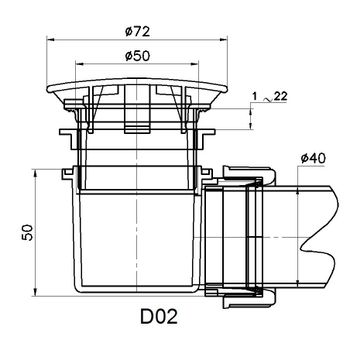 Сифон QYD-02 хром Ø 50 мм — фото 2, Сифоны для поддонов