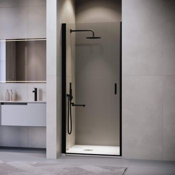 Душевая дверь  70*195 RGW LE-003-B Чёрный/Прозрачное/6 мм — фото 1, Распашные душевые двери