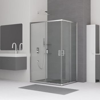 Душевой уголок  80*100*185 RGW CL-44 Прямоуг./Хром/Прозрачное/5 мм — фото 2, Прямоугольные душевые уголки