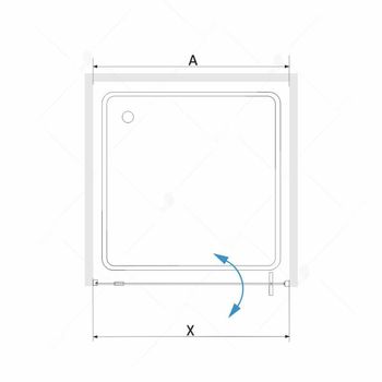 Душевая дверь  90*200 RGW SV-02 Хром/Прозрачное/6 мм — фото 3, Распашные душевые двери